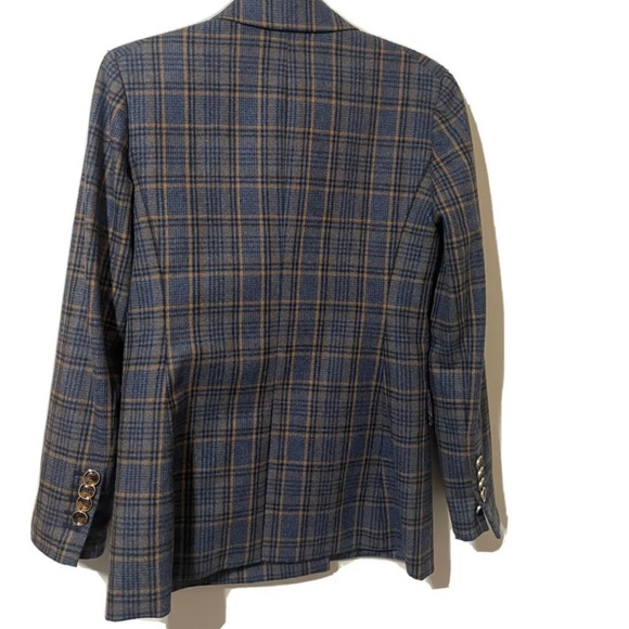 Veronica Beard Women's Ellette Dickey Check Plaid Jacket Blazer Blue Mul… - Picture 9 of 15